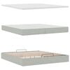 vidaXL Ottoman-Bett mit Matratzen & LEDs Hellgrau 200x200 cm Samt