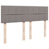vidaXL Boxspringbett mit Matratze Taupe 160x200 cm Stoff