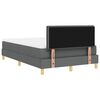 vidaXL LED Boxspringbett mit Matratze Dunkelgrau 120 x 190 cm Stoff