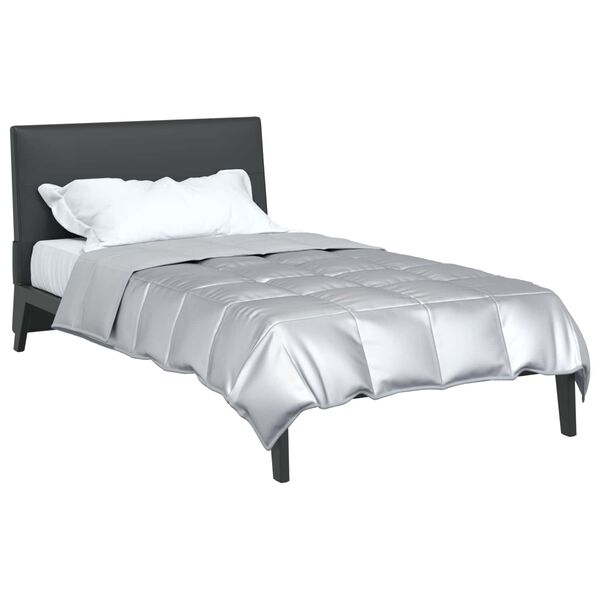 vidaXL Sommerdecke Silber 155 x 220 cm Satin und Mikrofaser