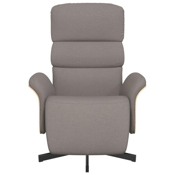 vidaXL Relaxsessel mit Fu&szlig;teil Taupe Stoff