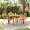 vidaXL Garten Essgruppe 5 pcs Beige Massivholz Akazie