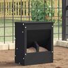 vidaXL Kaninchenf&uuml;tterer Schwarz 20 x 12,5 x 25 cm Kaltgewalzter Stahl