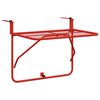 vidaXL Balkontisch Rot 60x40 cm Stahl