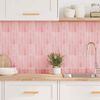 vidaXL Rechteckige Fliese 10 pcs Rosa 29 x 23 x 0,08 cm