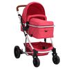 vidaXL 3-in-1-Kinderwagen Rot Aluminium