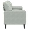 vidaXL Sofa 3-Sitzer mit Zierkissen Hellgrau 210 cm Samt