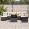 vidaXL Garten-Sofa-Set mit Kissen 9 pcs Schwarz und Creme
