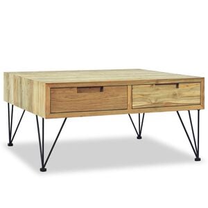 vidaXL Couchtisch 80x80x40 cm Massivholz Teak