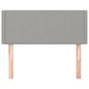 vidaXL Kopfteil Hellgrau 100x5x78/88 cm Stoff