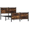 vidaXL Metallbett ohne Matratze Räuchereiche 120x200 cm