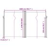 vidaXL Seitenmarkise Ausziehbar Anthrazit 220x1000 cm