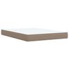 vidaXL Boxspringbett Matratze Cappuccino-Braun 160x200 cm Kunstleder