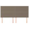 vidaXL Kopfteil Taupe 200 x 5 x 118/128 cm Stoff