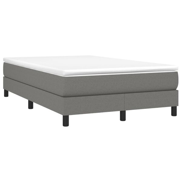 vidaXL Boxspringbettgestell Dunkelgrau 120x200 cm Stoff