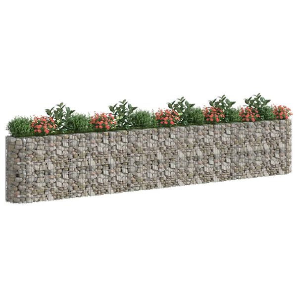 vidaXL Gabionen-Hochbeet Verzinktes Eisen 540x50x100 cm