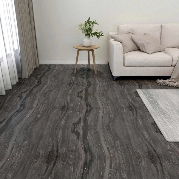 vidaXL Bodenplanken 55 pcs Dunkelgrau 5,11 m&sup2; PVC