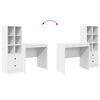 vidaXL Schreibtisch mit Schubladen 2 pcs Wei&szlig;