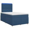 vidaXL Boxspringbett mit Matratze mit Kopfteil Blau 120 x 190 cm Stoff