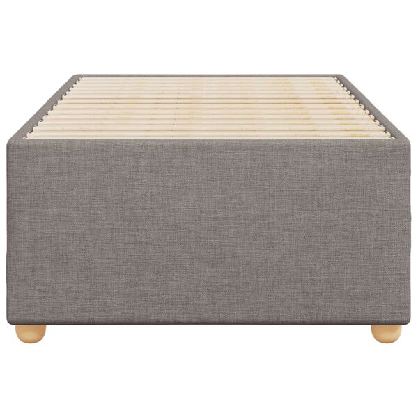 vidaXL Bettgestell ohne Matratze Taupe 90x200 cm Stoff
