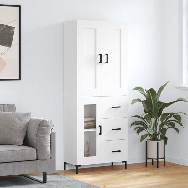 vidaXL Highboard Wei&szlig; 69,5x34x180 cm Holzwerkstoff