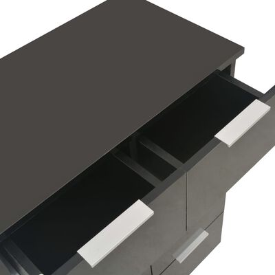 vidaXL Sideboard Hochglanz-Schwarz 60x35x80 cm Holzwerkstoff