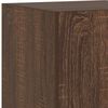 vidaXL TV-Wandschrank mit LED-Leuchten Braun Eichen-Optik 30,5x35x70cm