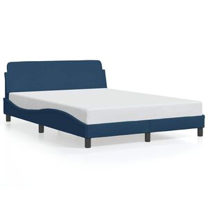 vidaXL Bettgestell mit Kopfteil "Dover" Blau 140x190 cm Stoff