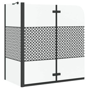 vidaXL Badabtrennung Geometrisch Schwarz 120 x 67 x 129 cm