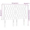 vidaXL Kopfteil mit Ohren Dunkelbraun 147x23x118/128 cm Stoff