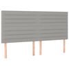 vidaXL Bettgestell ohne Matratze Hellgrau 180x200 cm Stoff