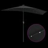 vidaXL Garten-Sonnenschirm Schwarz 294 x 150 x 224 cm