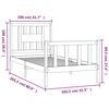 vidaXL Massivholzbett mit Kopfteil Schwarz Kiefer 100x200 cm