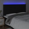vidaXL LED Kopfteil Schwarz 160x5x118/128 cm Stoff