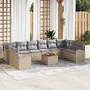 vidaXL Garten-Sofa-Set 11 pcs Beige und Hellgrau