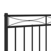vidaXL Ersatz-Kopfteil Metall Schwarz 100 cm
