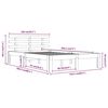 vidaXL Massivholzbett Grau 150x200 cm