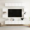 vidaXL 10-tlg. TV-Schrank-Set Wei&szlig; Holzwerkstoff