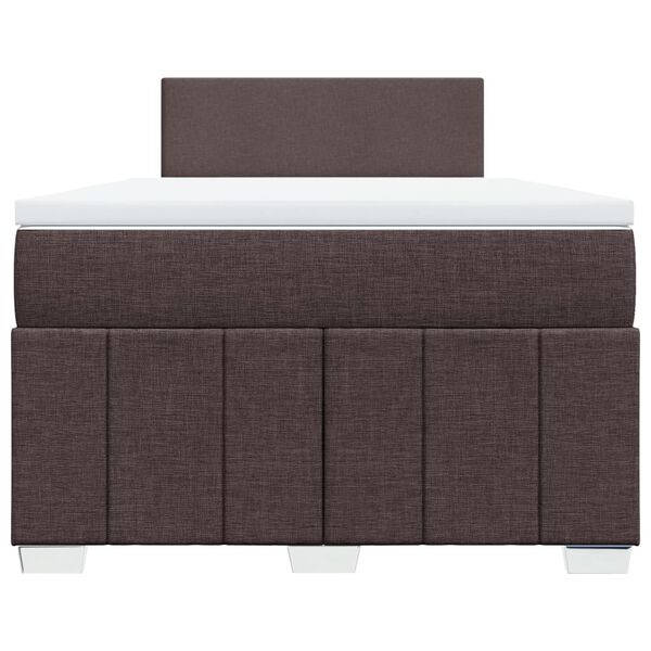 vidaXL Boxspringbett mit Matratze Dunkelbraun 120x190 cm Stoff