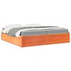 vidaXL Bett mit Matratze Wachsbraun 200x200 Massivholz Kiefer