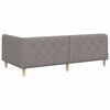 vidaXL Eckbettgestell mit Matratze Taupe 90 x 200 cm Stoff