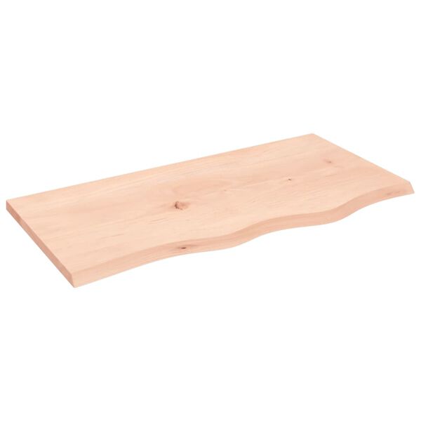 vidaXL Wandregal 80x40x2 cm Massivholz Eiche Unbehandelt