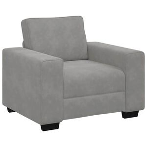 vidaXL Sessel Hellgrau 100x77x82 cm Samt