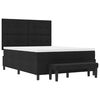 vidaXL Boxspringbett mit Matratze Schwarz 160 x 200 cm Stoff