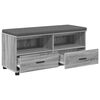 vidaXL Flurbank mit Kissen mit Speicher Graues Sonoma 100 x 38 x 46 cm