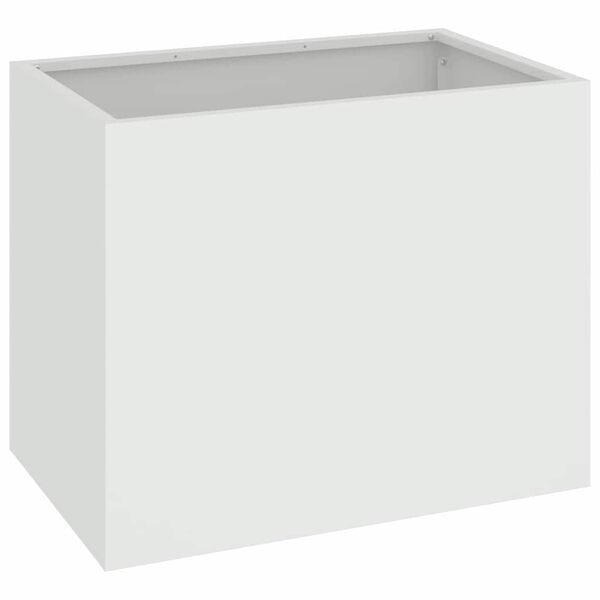 vidaXL Garten-Pflanzgef&auml;&szlig; Wei&szlig; 50 x 32 x 40 cm Kaltgewalzter Stahl