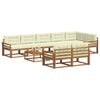 vidaXL Outdoor-Sofagarnitur mit Kissen 9 pcs Natur und Creme