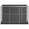 vidaXL Voliere mit Erweiterung Silber 290 x 303 x 216 cm Stahl