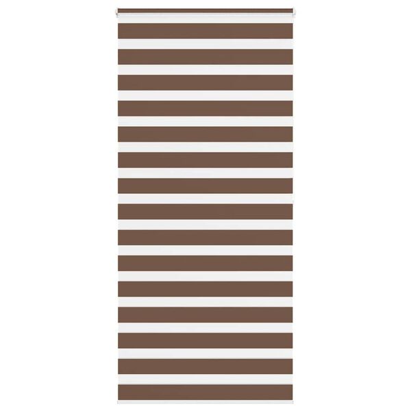 vidaXL Doppelrollo Braun 115x200 cm Stoffbreite 110,9 cm Polyester