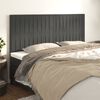 vidaXL Kopfteil Dunkelgrau 200 x 5 x 118/128 cm Samt